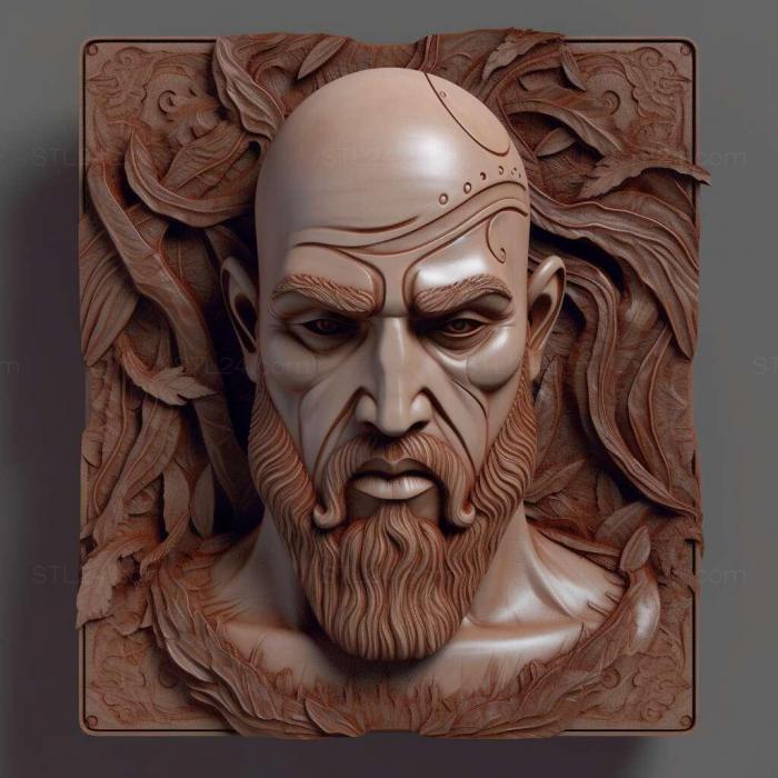 Characters (Kratos 1, HERO_1417) 3D models for cnc